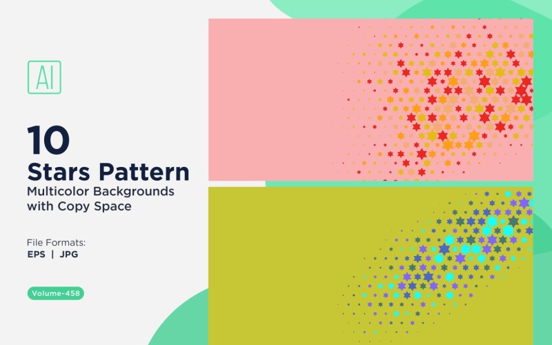 Kolorowe tło z wzorem gwiazd 458