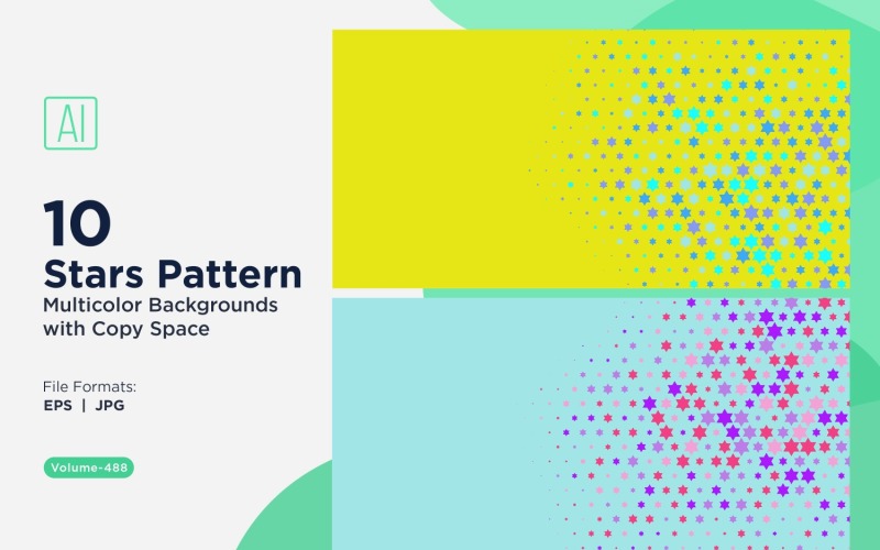 Kolorowe tło z wzorem gwiazd 488