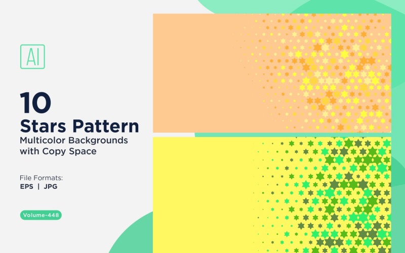 Motif d'étoiles colorées en arrière-plan 448