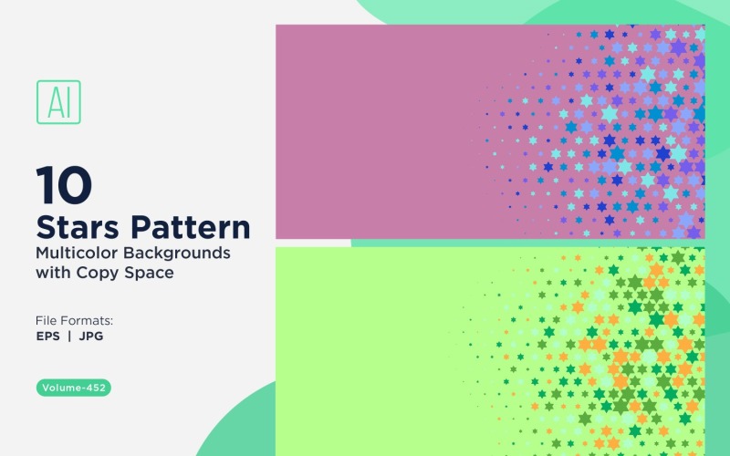 Motif d'étoiles colorées en arrière-plan 452