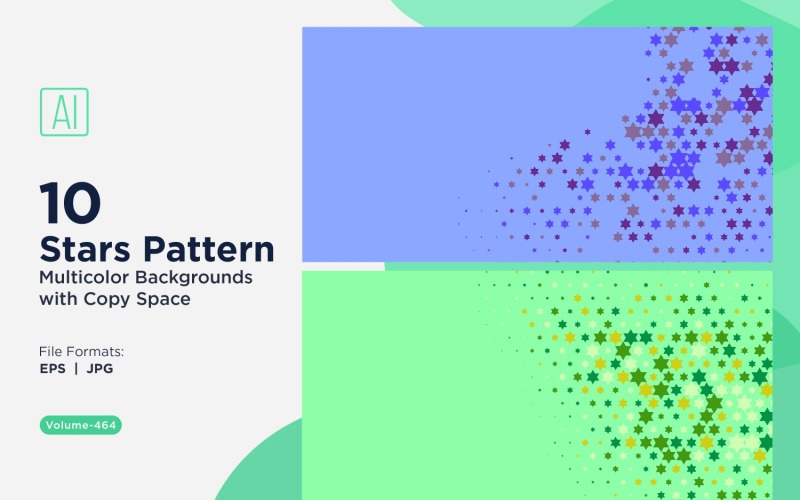 Motif d'étoiles colorées en arrière-plan 464