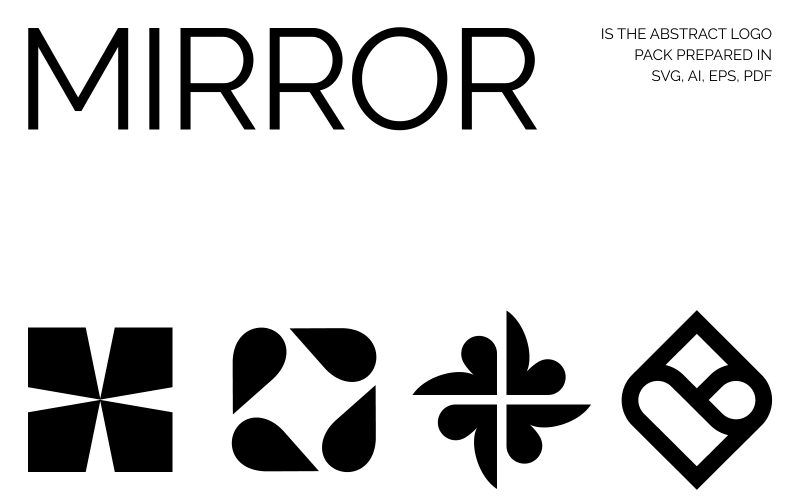 Paquete de plantillas de logotipos abstractos personalizables con el nombre de su empresa