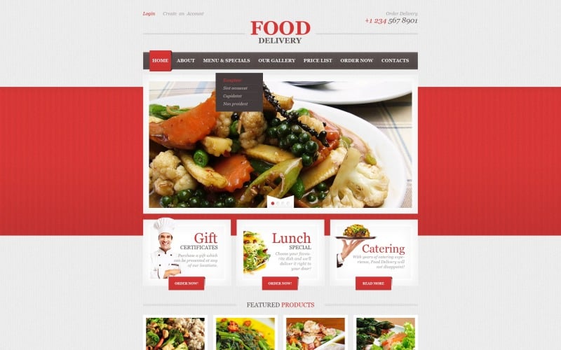 Cateringová responzivní webová šablona