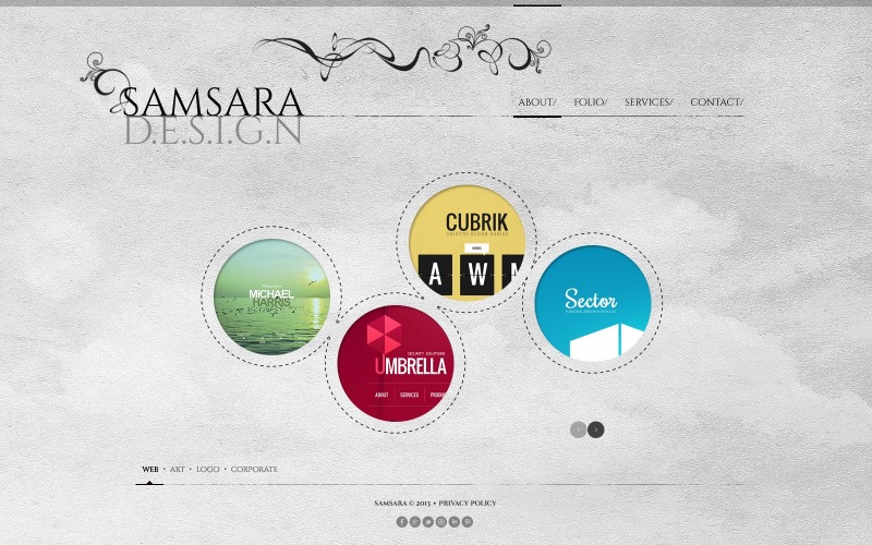 Modello di sito Web di Design Studio