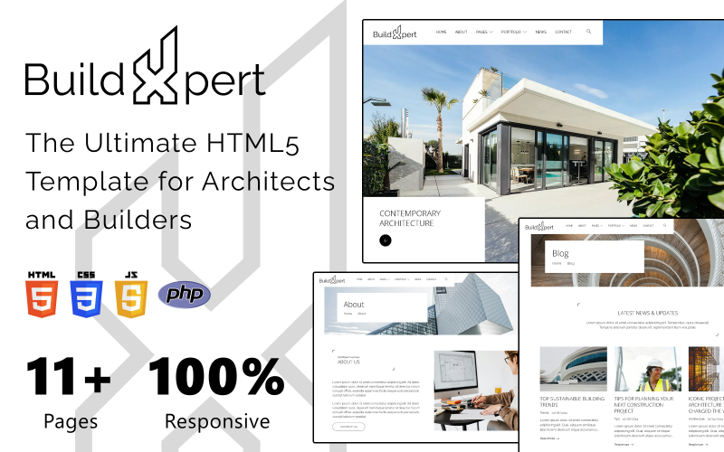 BuildXpert - O melhor modelo de site HTML5 para arquitetos e construtores