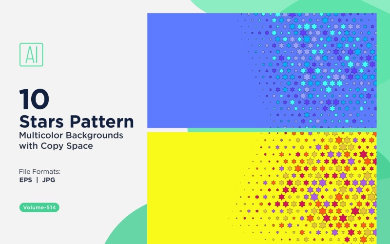 Bunter Sternenmuster-Hintergrund 514