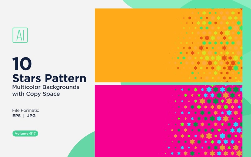 Bunter Sternenmuster-Hintergrund 517