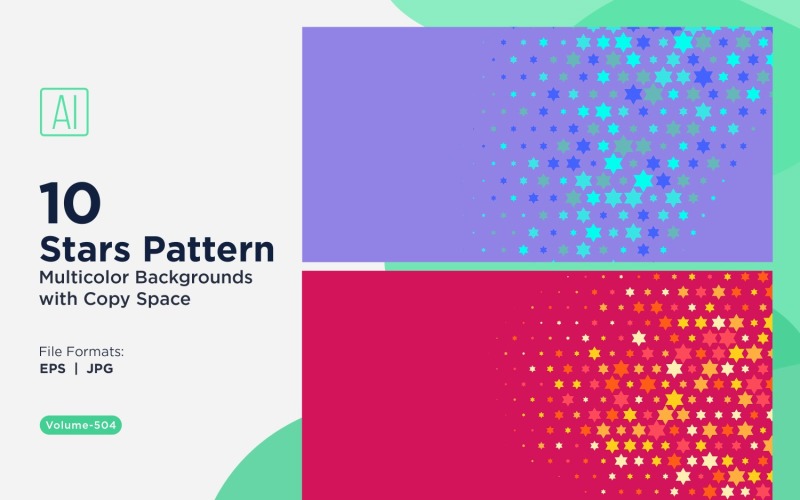 彩色星星图案背景 504