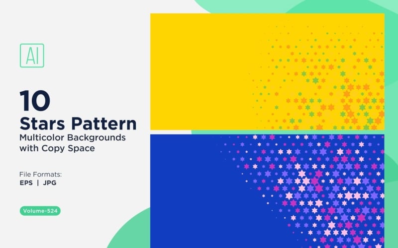 Colorful Stars Pattern Background 524 - TemplateMonster