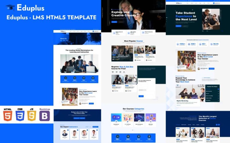 Eduplus - LMS HTML5-SJABLOON