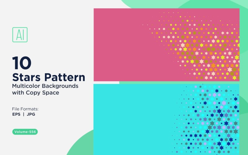 Färgglada stjärnor mönster bakgrund 556