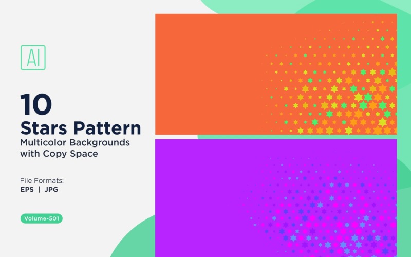 Fond d'écran à motifs d'étoiles colorées 501