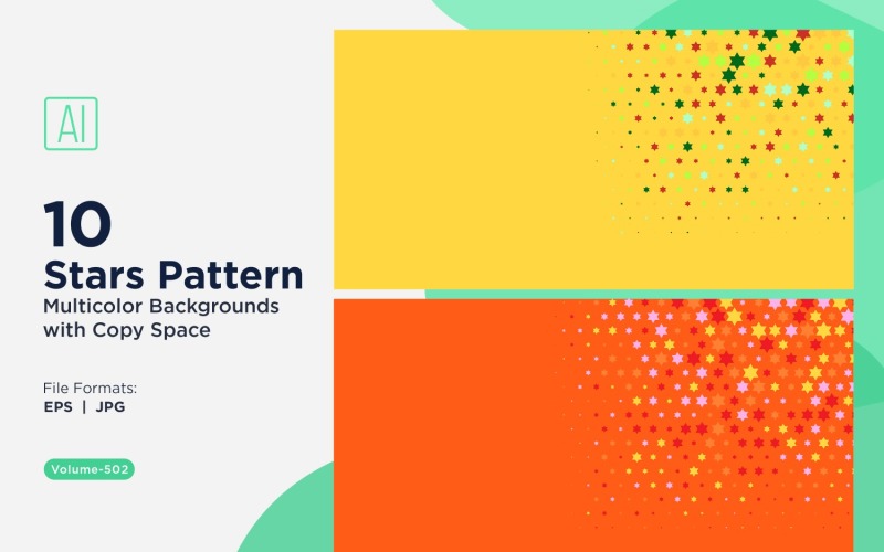 Fond d'écran à motifs d'étoiles colorées 502