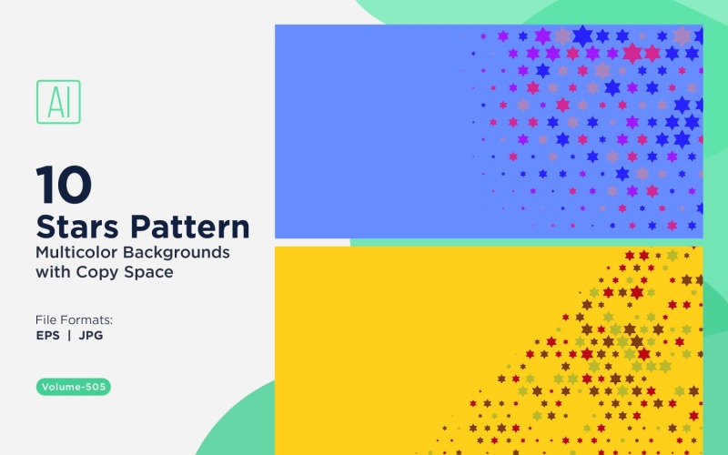 Fond d'écran à motifs d'étoiles colorées 505