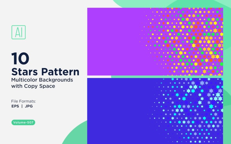 Fond d'écran à motifs d'étoiles colorées 507