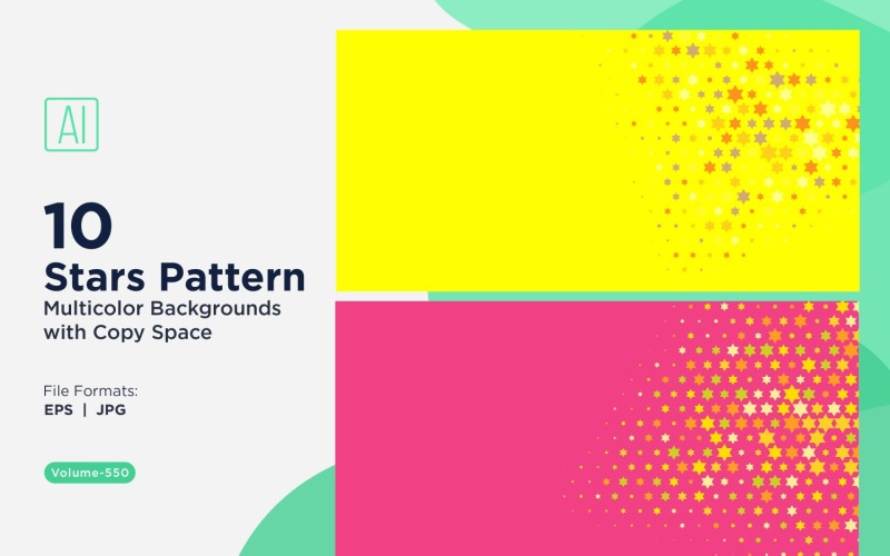 Fond d'écran avec motif d'étoiles colorées 550