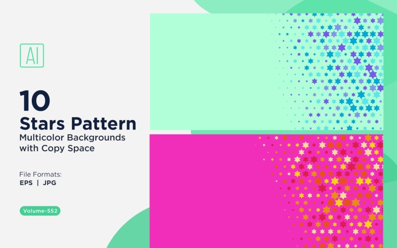 Fondo con patrón de estrellas de colores 552
