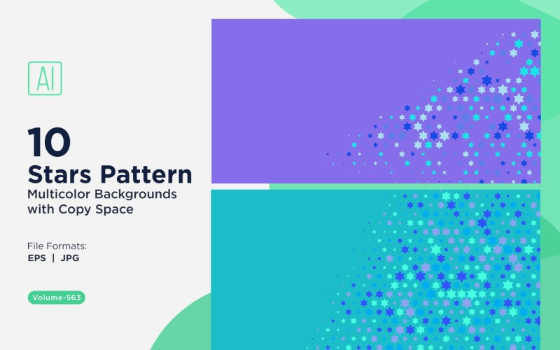 Fondo con patrón de estrellas de colores 563