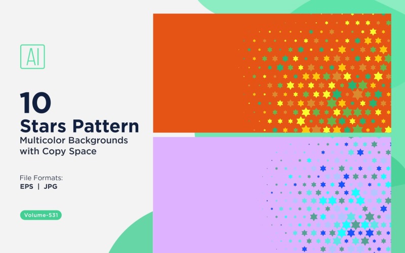 Kleurrijke sterrenpatroonachtergrond 531
