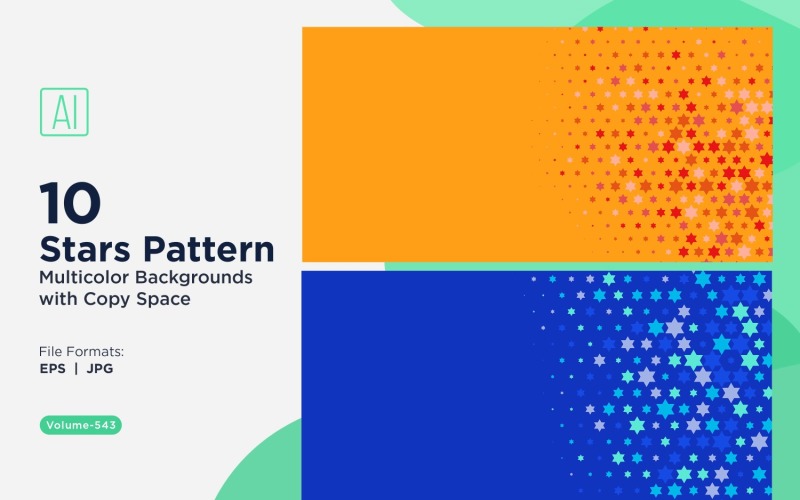 Kleurrijke sterrenpatroonachtergrond 543