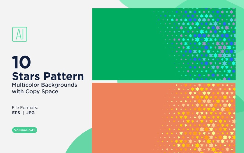 Kleurrijke sterrenpatroonachtergrond 545