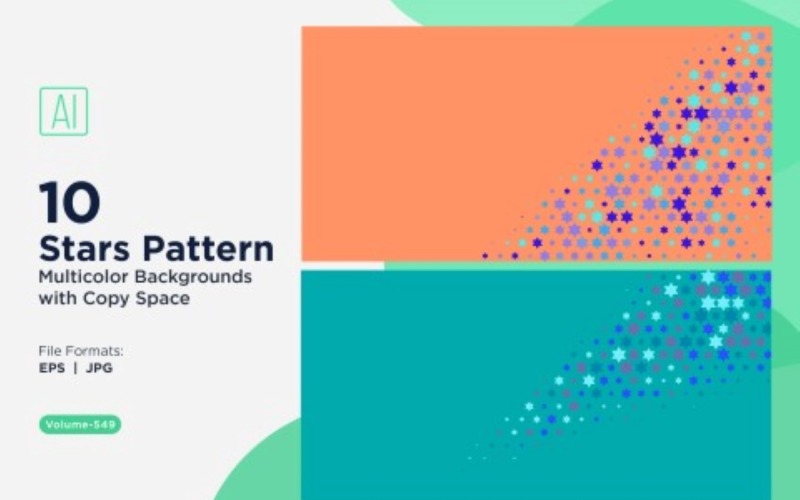 Kleurrijke sterrenpatroonachtergrond 549