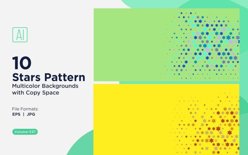 Kolorowe tło z wzorem gwiazd 537