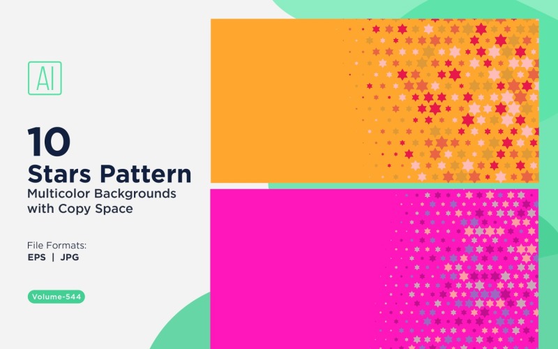 Pozadí vzoru barevných hvězd 544