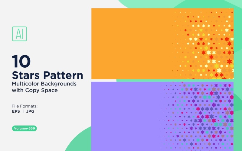 Pozadí vzoru barevných hvězd 559