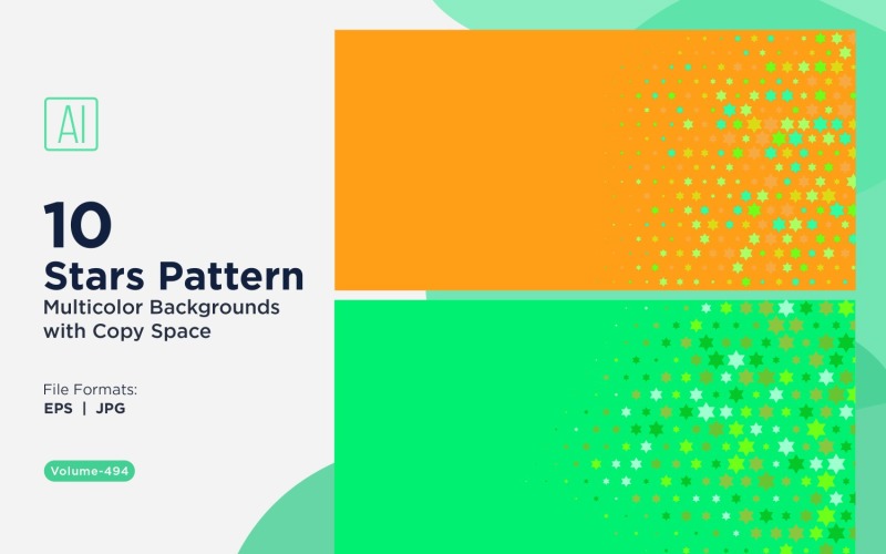 Renkli Yıldız Desenli Arka Plan 494