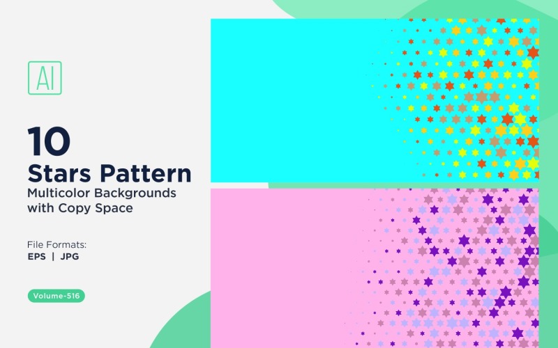 Renkli Yıldız Desenli Arka Plan 516