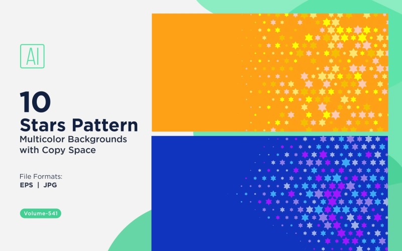 Renkli Yıldız Desenli Arka Plan 541