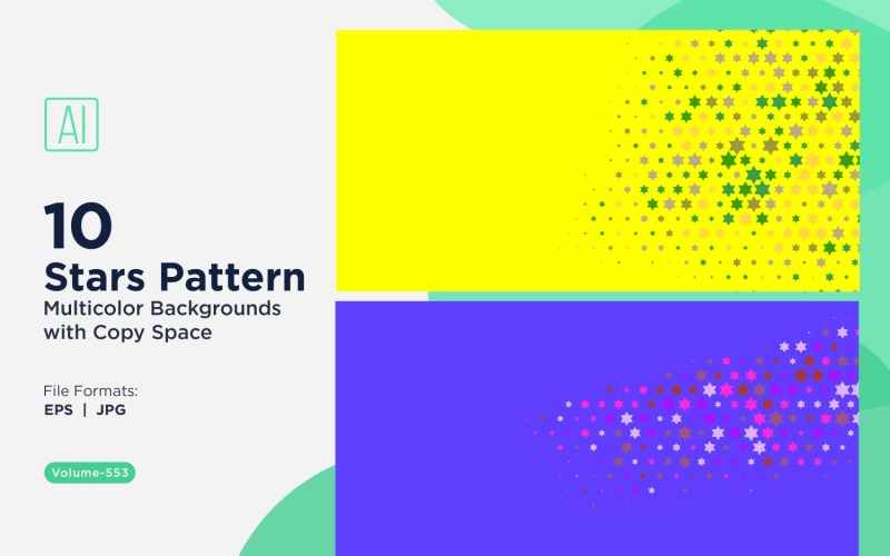 色彩斑斓的星星图案背景 553