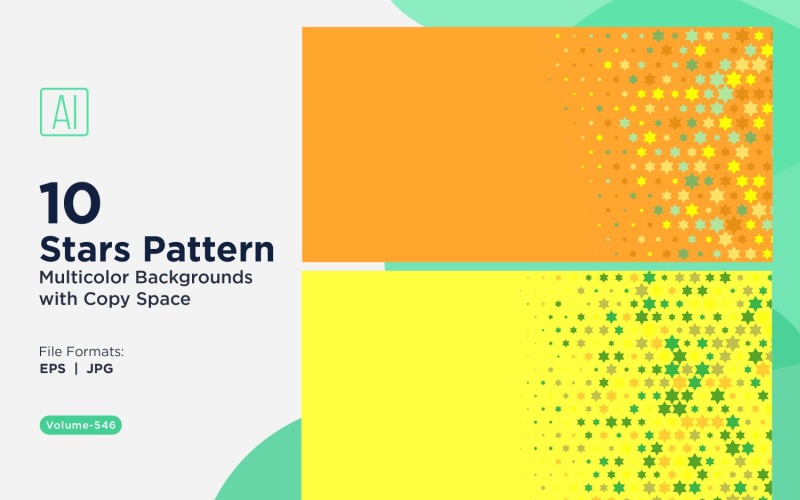 Sfondo con motivo a stelle colorate 546