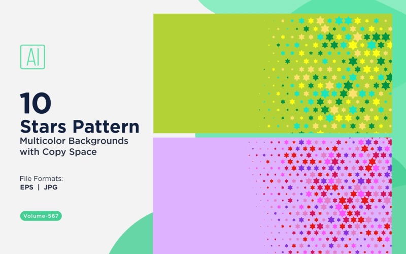 Sfondo con motivo a stelle colorate 567