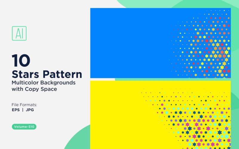 Bunter Sternenmuster-Hintergrund 510