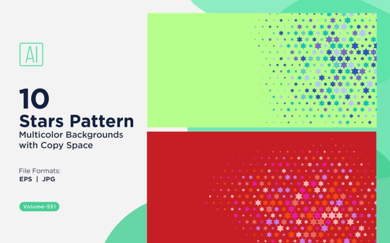 Bunter Sternenmuster-Hintergrund 551