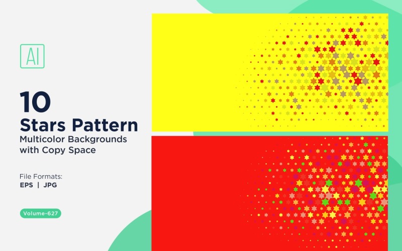 Bunter Sternenmuster-Hintergrund 627