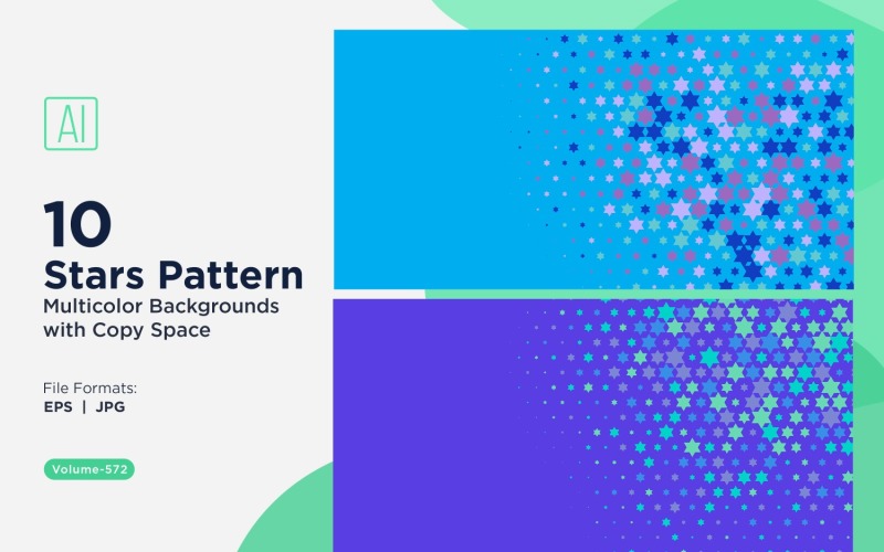 彩色星星图案背景 572