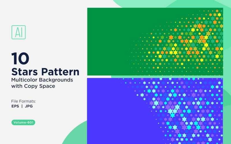 Fond d'écran à motifs d'étoiles colorées 601