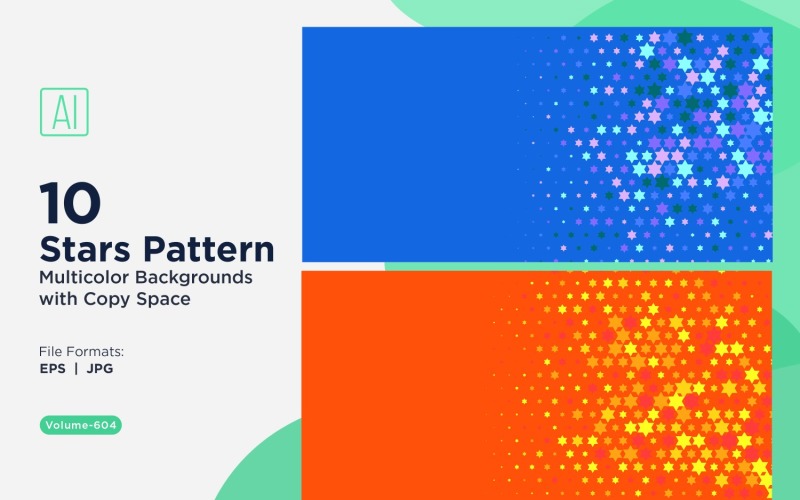 Fond d'écran à motifs d'étoiles colorées 604