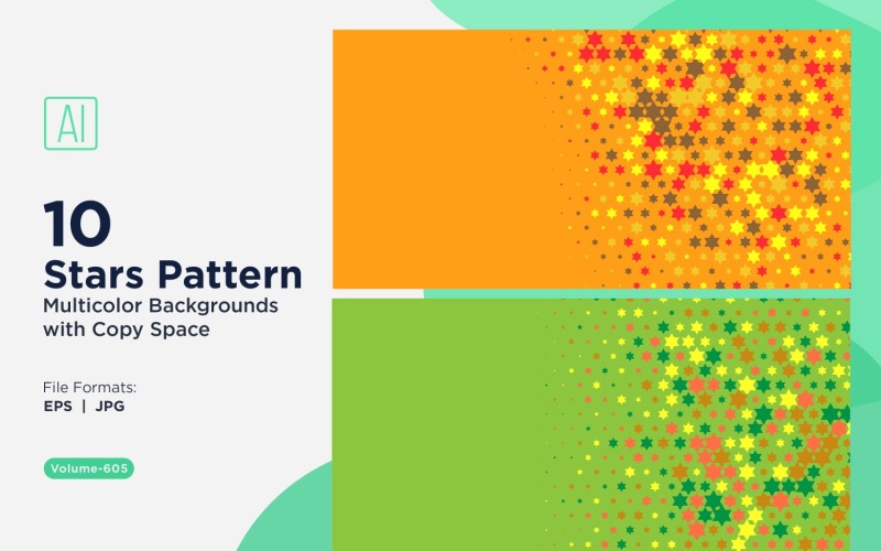 Fond d'écran à motifs d'étoiles colorées 605