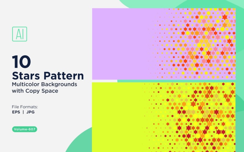 Fond d'écran à motifs d'étoiles colorées 607