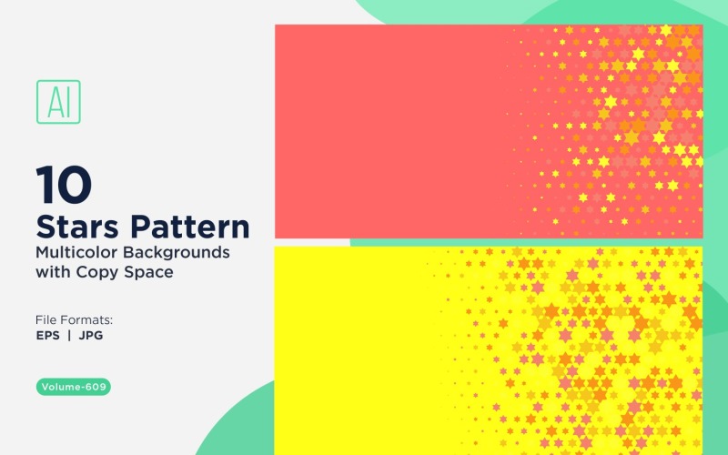 Fond d'écran à motifs d'étoiles colorées 609