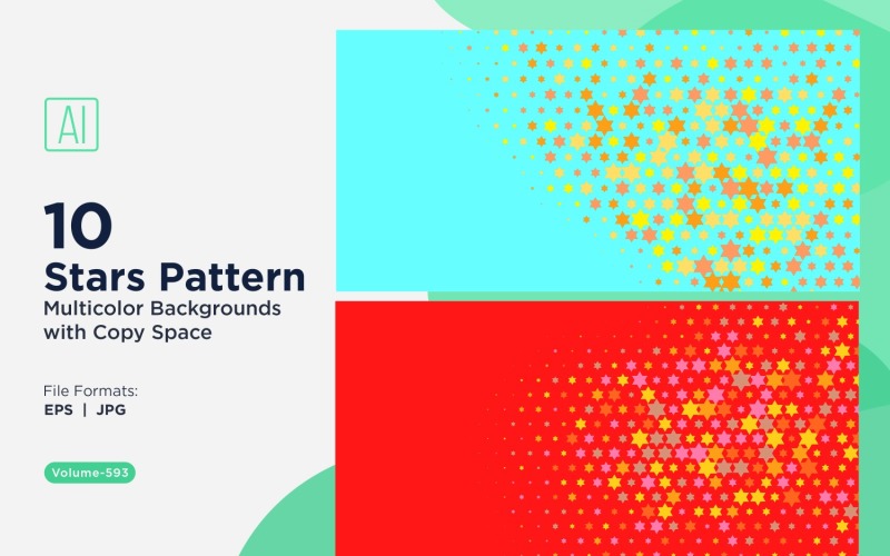 Fond d'écran avec des étoiles colorées 593