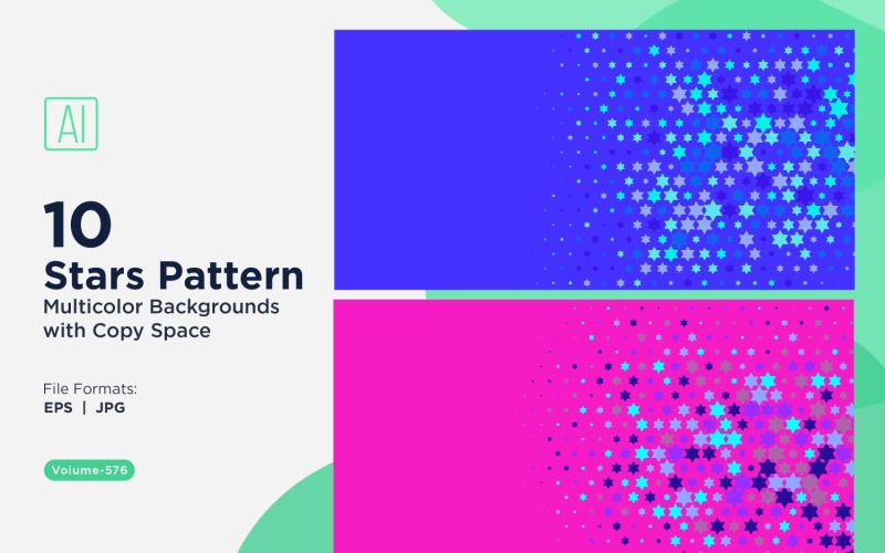 Fundo de Padrão de Estrelas Coloridas 576
