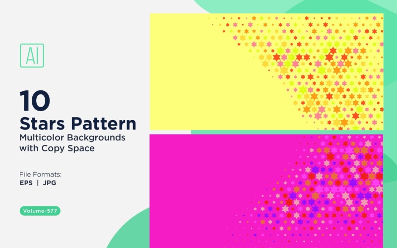 Fundo de Padrão de Estrelas Coloridas 577