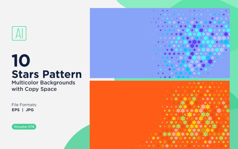 Kleurrijke sterrenpatroonachtergrond 578