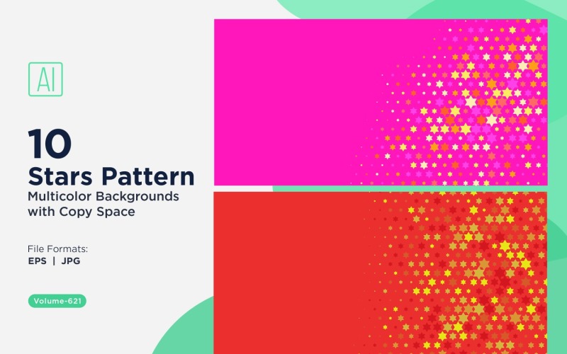 Kleurrijke sterrenpatroonachtergrond 621