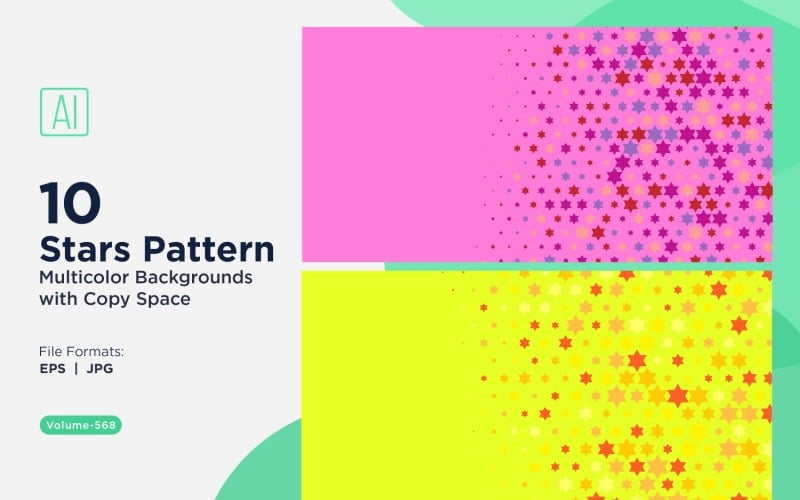 Kolorowe tło z wzorem gwiazd 568